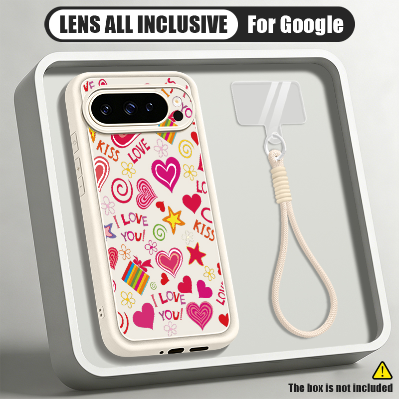 Phone Cases Google Pixel 10 - غطاء هاتف بنمط قلوب الحب لجهاز