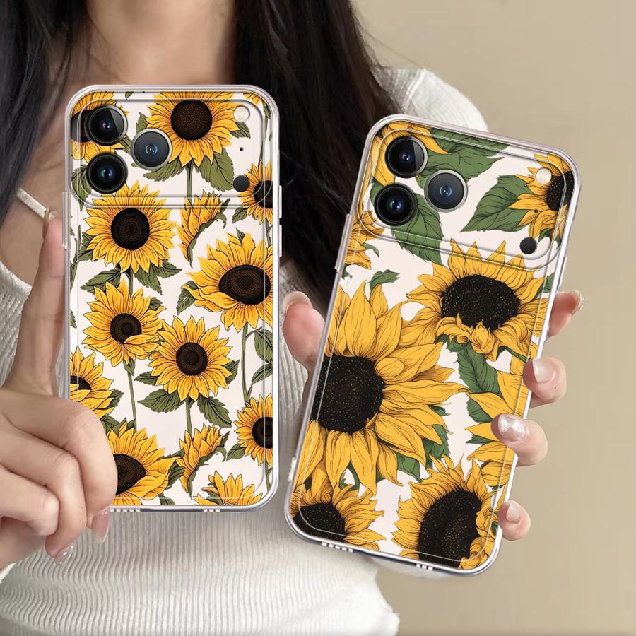 غطاء هاتف شفاف بنمط دوار الشمس - مراجعة Phone Cases Iphone 11 وسعره